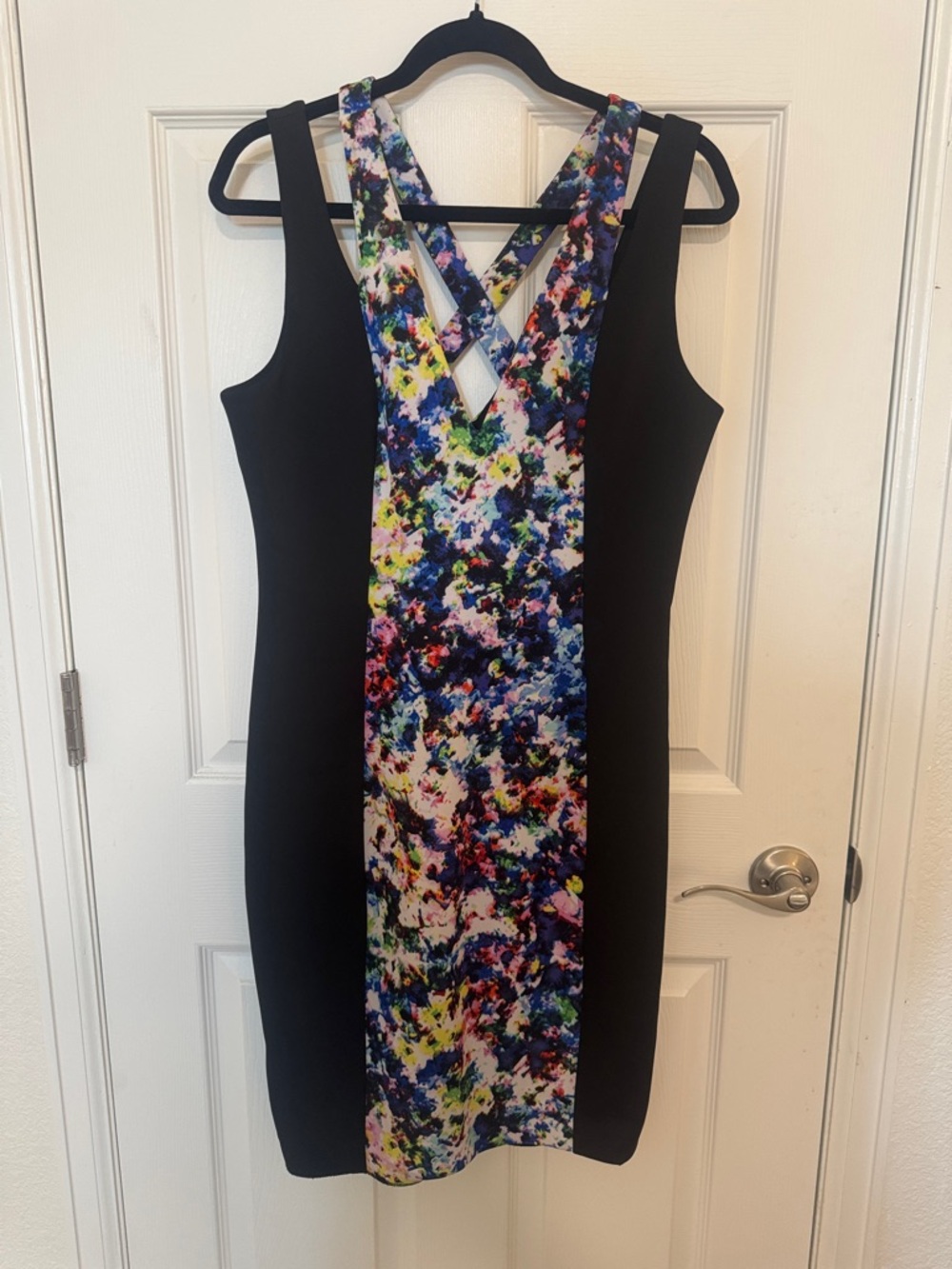 Guess Black Strappy Sheath Dress